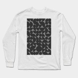 Dark Colored Geometric Pattern - Shapes #8 Long Sleeve T-Shirt